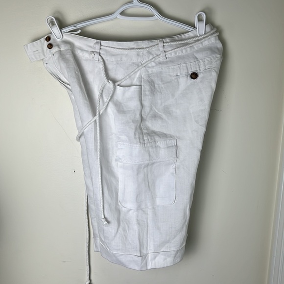 Ecologie White Line Side Pockets Vacation Shorts Size 10 - Picture 6 of 6